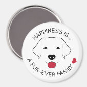 "Le Bonheur, c'est..." Aimant Rond De La Famille (Recto/Verso)