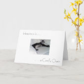 "Le Bonheur, C'Est. . . " Carte de voeux (Fleur jaune)