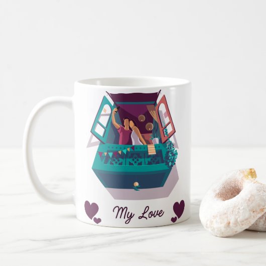 Le bonheur dans une Mug (Avec donut)