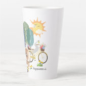 LE BONHEUR EST Chow Corgi -latte mug (Devant)