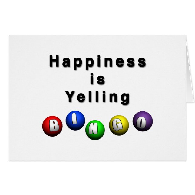 Le bonheur est de crier BINGO (Devant horizontal)