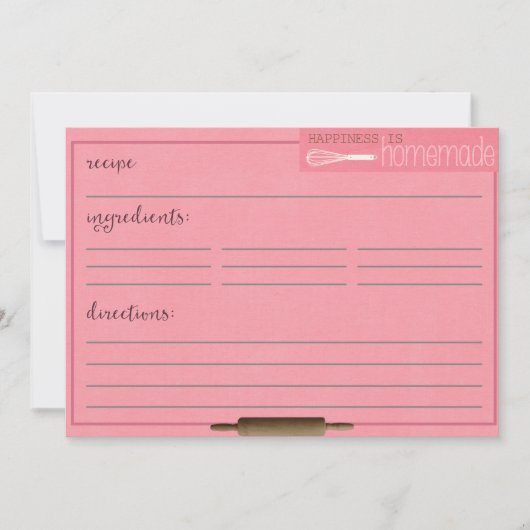 Le Bonheur Est Des Cartes De Recette Faite Maison (Devant)