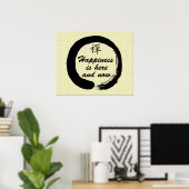 Le bonheur est ici et maintenant - Poster Zen (Bureau à domicile)