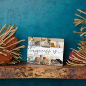 Le bonheur est | Plaque de collage photo papa (Côté)