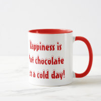 Le bonheur est tasse de chocolat chaud