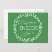 Le Bonheur Est Une Carte Postale Intérieure De Wre (Devant / Derrière)