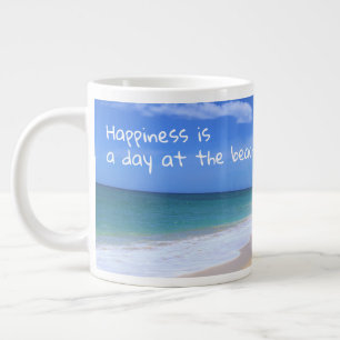 Le Bonheur Est Une Journée À La Plage Jumbo Mug