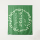 Le Bonheur Est Une Tapisserie De Wreath Verte (Devant)