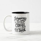 Le bonheur est une tasse de café, mug deux tons (Gauche)