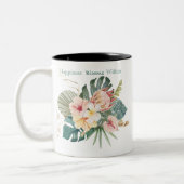 Le Bonheur Fleurit Dans La Mug De Café (Gauche)