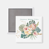 Le bonheur fleurit dans Magnet Classic (Recto/Verso)