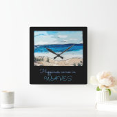 Le Bonheur Vient Dans Les Vagues Horloge Mur Acryl (Maison)