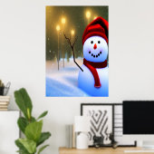 Le bonhomme de neige | AI Art Poster (Bureau à domicile)