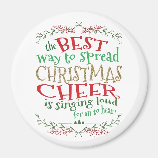 Le bonjour de Noël Magnet meilleure façon de diffu (Devant)