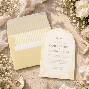 Le Bosquet de Citrons : Invitation de Mariage Jaun
