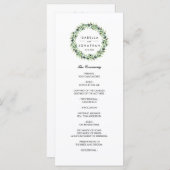 Le Bosquet d'Oliviers | Programme de mariage rusti (Devant / Derrière)