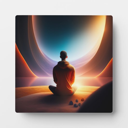 Le Bouddha cosmique | Plaque d'art Tabletop (Devant)