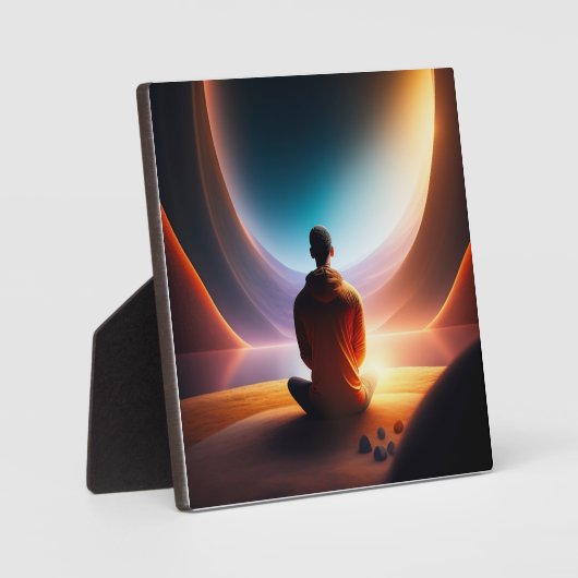 Le Bouddha cosmique | Plaque d'art Tabletop (Recto)