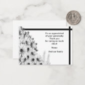 Le Bouquet De Fleurs Merci Cartes (Devant/Arrière en situation)