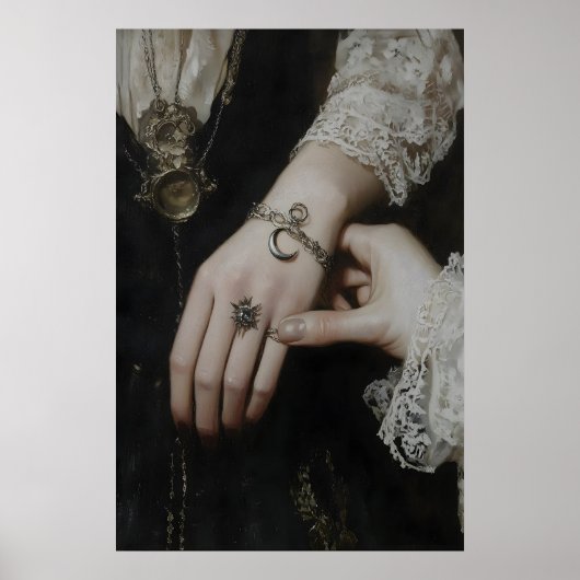 Le Bracelet Charme Dark Academia Art Mural (Devant)