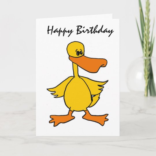 Le Bt Carte D Anniversaire Drole De Canard Zazzle Be
