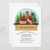 Le bûcheron avec invitation Ax (Devant / Derrière)