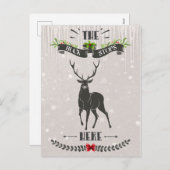 Le Buck Stoppe Ici Joyeux Noël Deer Carte Postale (Devant / Derrière)