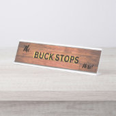 Le Buck Stops Here plaque d'immatriculation du bur (Devant)