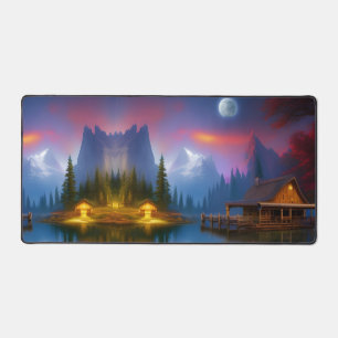 Le Cabine de la pêche dans l'anse sous la lune