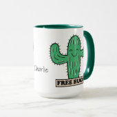 Le cactus libre étreint les tasses nommées faites (Devant droit)