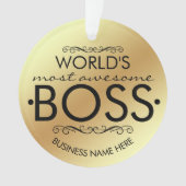 Le cadeau Boss le plus génial du MONDE Ornament (devant)