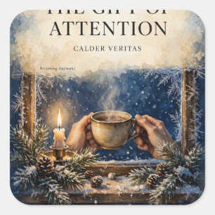 Le Cadeau d'Attention — Autocollant de Noël