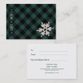 Le cadeau délivre un certificat le flocon de neige (Devant / Derrière)