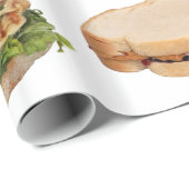 Le cadeau du papier d'emballage de sandwichs (Coin rond)