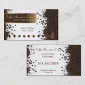 Le café de café récompense le carte de visite de (Devant / Derrière)
