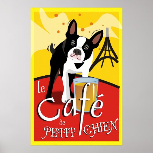 Le Cafe de Petit Chien (jour) Poster (Voorkant)