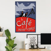 Le Cafe de Petit Chien, Parijs (eenheid) Poster (Thuiskantoor)