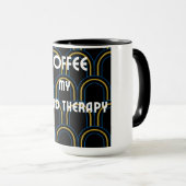 Le café est la thérapie liquide | Mug de café élég (Devant droit)