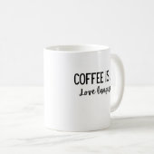 Le café est ma langue d'amour 11 oz mug (Devant droit)