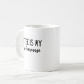 Le café est ma langue d'amour 11 oz mug (Devant gauche)