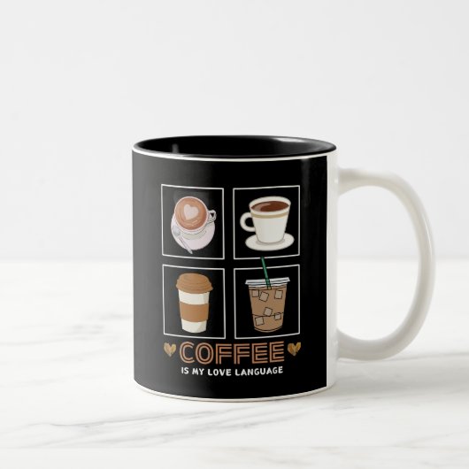 Le café est ma langue d'amour Mug (Droit)