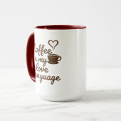 Le café est ma langue d'amour Premium Mug (Devant gauche)