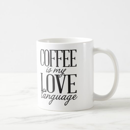 Le café est ma tasse de café de langue d'amour (Droite)