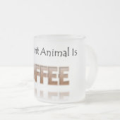 Le café est ma tasse givrée par chemise animale (Devant droit)