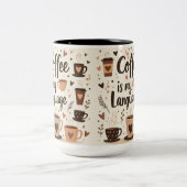 Le café est mon amour Langue Sublimation Café Mug (Centre)