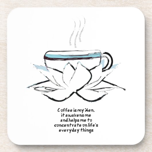 le café est mon dessous de verre zen (Devant)
