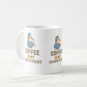 Le Café Est Mon Engagement – Mug à Café Drôle pour (Devant gauche)