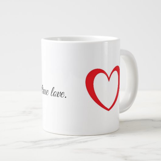 Le Café Est Mon Véritable Mug D'Amour Avec Le Coeu (Devant droit)