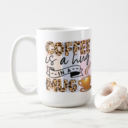 Le Café Est Un Accrochage Dans Une Mug (Avec donut)