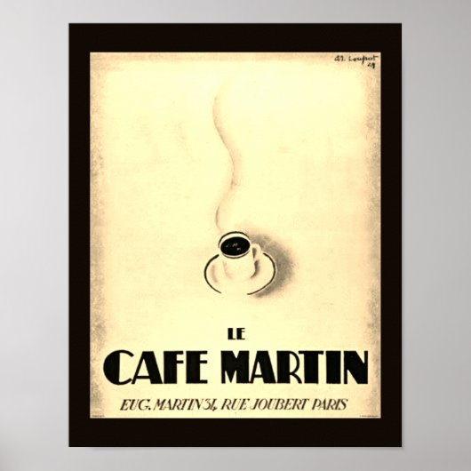 Le Cafe Martin Poster (Voorkant)